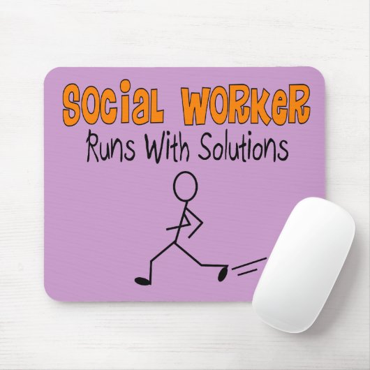 Sozialarbeitskraft-"Läufe mit Lösungs-" lustigen Mousepad (Mit Mouse)