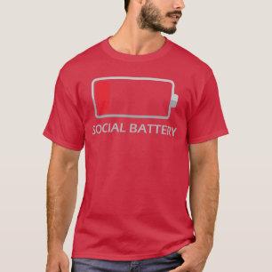 Sozialbatterie leer lustig für introvertierte Mens T-Shirt