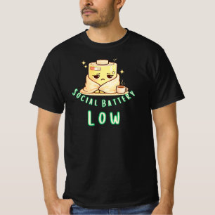 Sozialbatterie Niedrig Lustiges Introvertierten-Hu T-Shirt