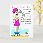 Sozialdistanzierender Sonnenspinne Vatertag Karte (Gelbe Blume)