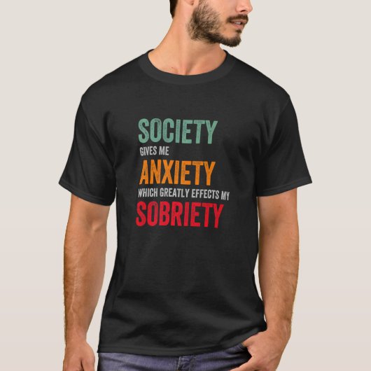 Soziale Ängste für Männer oder Frauen beim Überden T-Shirt (Vorderseite)