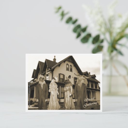 Soziale Ansammlung Postkarte (Stehend Vorderseite)