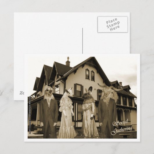 Soziale Ansammlung Postkarte (Vorne/Hinten)