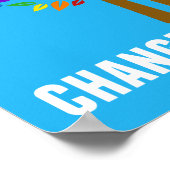 Soziale Arbeit Inspiration Schönes Blau Poster (Ecke)