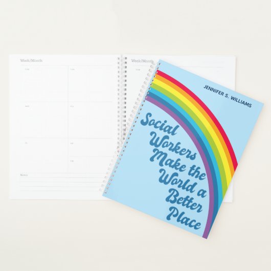 Soziale Arbeit Inspiration Zitat Rainbow Blue Planer (Anzeige)