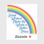 Soziale Arbeit Inspiration Zitat Rainbow Niedlich Aufkleber (Blatt)