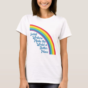 Soziale Arbeit Inspiration Zitat Regenbogen T-Shirt
