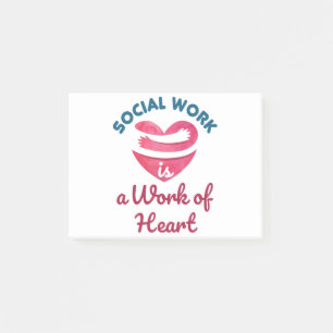 Soziale Arbeit ist ein Werk von Herzsozialarbeiter Post-it Klebezettel