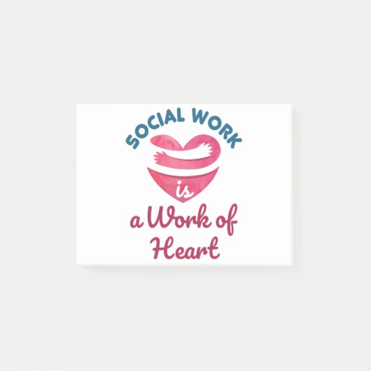 Soziale Arbeit ist ein Werk von Herzsozialarbeiter Post-it Klebezettel (Vorderseite)