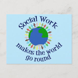 Soziale Arbeit macht die Welt zum Laufen Postkarte