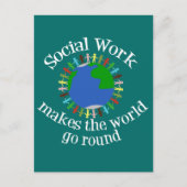 Soziale Arbeit macht die Welt zum Laufen Postkarte (Vorderseite)