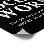 Soziale Arbeit nicht für die Einkommen-Regenbogen- Poster (Ecke)