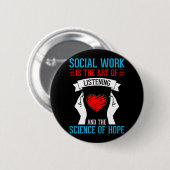 Soziale Arbeit Schule Geschenk psychische Gesundhe Button (Vorne & Hinten)