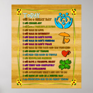 Soziale Arbeit wird heute ein großer Tag Motiviere Poster