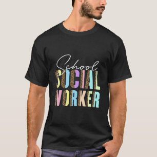Soziale Arbeit Zurück zur Schule Tag Soziale Schul T-Shirt