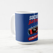 Soziale Batterie Extrem Niedrig – Lustiger Introve Kaffeetasse (Vorderseite Links)