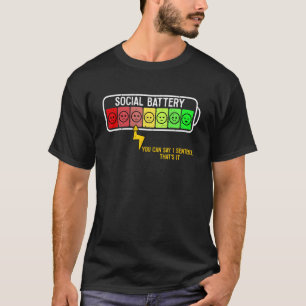 soziale Batterie lustige Introvertierte soziale kl T-Shirt
