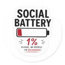 Soziale Batterie Niedrig Lustiger Introvertierter 