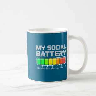 Soziale Batterie Niedrige Energie Antisozial Lusti Kaffeetasse