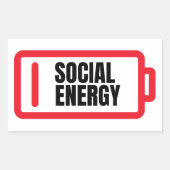 Soziale Batterien - Einführung Rechteckiger Aufkleber (Vorderseite)