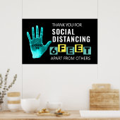 Soziale Distanz 6 Fuß Kap. 19 Poster (Küche)