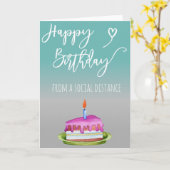 Soziale Distanz glücklich Geburtstag Covid-19 Karte (Gelbe Blume)