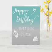 Soziale Distanz Happy Birthday Karte (Gelbe Blume)