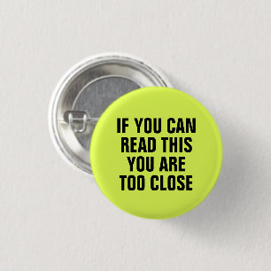 Soziale Distanz Neon Green Button