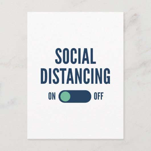 Soziale Distanz Postkarte (Vorderseite)