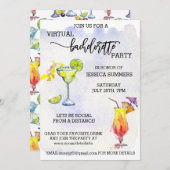 Soziale Distanz virtueller Junggeselinnen-Abschied Einladung (Vorne/Hinten)