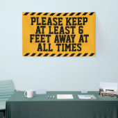 Soziale Distanz von sechs Metern Banner (Messeveranstaltung)