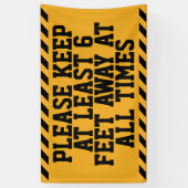 Soziale Distanz von sechs Metern Banner (Vertikal)