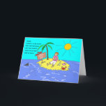 Soziale Distanz Weibliche Cartoon Geburtstag Karte<br><div class="desc">Der sonnige topische Cartoon einer Frau, die auf einer Wüsteninsel sitzt und die Sonne herunterschlägt. Sie sitzt unter einer Palme mit einem Glas Wein. Personalisieren Sie einfach den gesamten Vorlagentext auf dieser Karte. Fügen Sie einen Namen hinzu, oder bearbeiten Sie die Beschriftung, die lautet: Name wollte zum Geburtstag zu gehen,...</div>