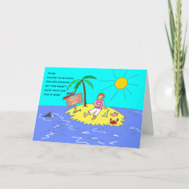 Soziale Distanz Weibliche Cartoon Geburtstag Karte