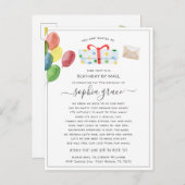 Soziale Distanz zum Geburtstag per Post Einladung Postkarte (Vorne/Hinten)