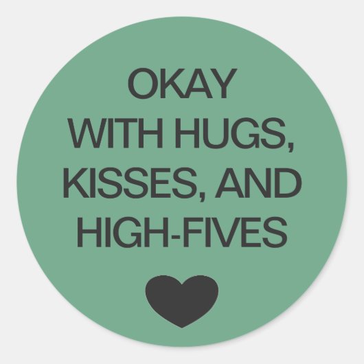 Soziale distanzierende Farbcode Grüne Hochzeit Runder Aufkleber (Vorderseite)