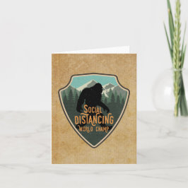 Soziale Distanziertheit - das große Abzeichen der Karte