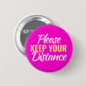 Soziale Distanzierung bitte behalt deine Entfernun Button (Vorne & Hinten)