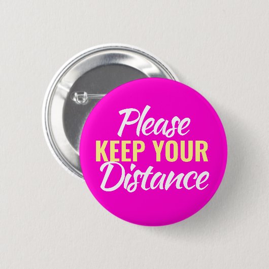 Soziale Distanzierung bitte behalt deine Entfernun Button (Vorne & Hinten)