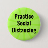 Soziale Distanzierung der persönlichen Hygiene Button (Vorderseite)