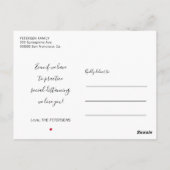 Soziale Distanzierung des Fotos Liebe Zitat Gruß Postkarte (Rückseite)