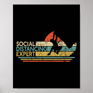 Soziale Distanzierung Experte Klettert Vintage Fel Poster