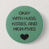 Soziale Distanzierung Farbcode grün Button (Vorderseite)