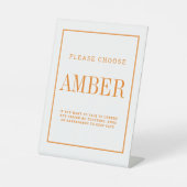 Soziale Distanzierung Farbe bernsteinfarben Hochze Sockelschild (Vorderseite)