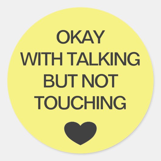 Soziale Distanzierung Farbe Code gelbe Hochzeit Runder Aufkleber (Vorderseite)