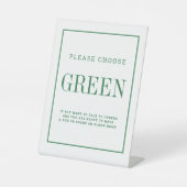 Soziale Distanzierung Farbe Grün Hochzeitsunterric Sockelschild (Vorderseite)