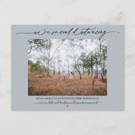 Soziale Distanzierung Hochzeit Postponement Dusty  Postkarte