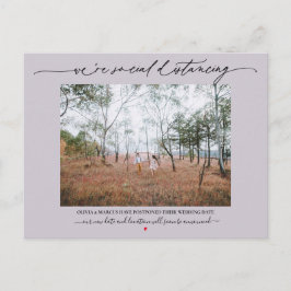 Soziale Distanzierung Hochzeit Postponement Dusty  Postkarte