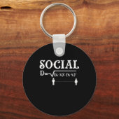 Soziale Distanzierung Mathematiklehrer isolierte M Schlüsselanhänger (Vorderseite)