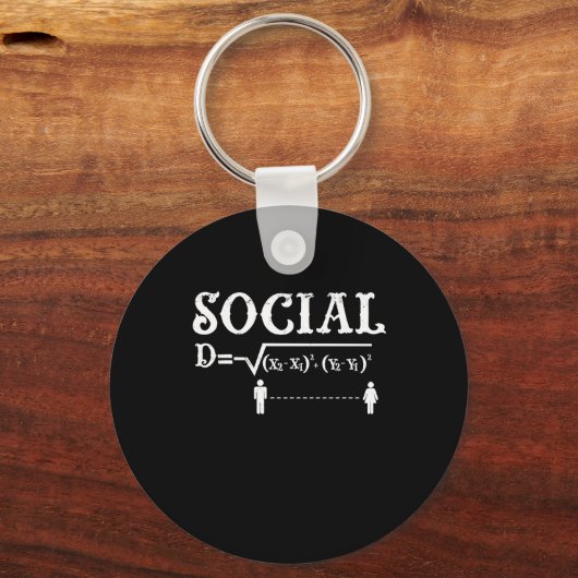 Soziale Distanzierung Mathematiklehrer isolierte M Schlüsselanhänger (Vorderseite)